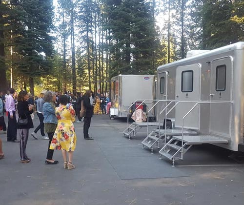Rent portable restroom and bathroom trailers for your wedding day - Montana Northwest United States